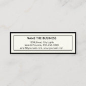 弁護士プレーンシンプルプロフェッショナルエレガント スキニー名刺 (裏面)