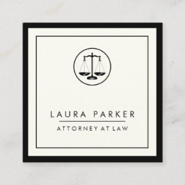 弁護士プレーンシンプルプロフェッショナルエレガント スクエア名刺