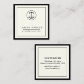 弁護士プレーンシンプルプロフェッショナルエレガント スクエア名刺 (正面/裏面)