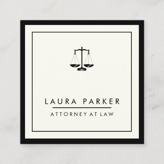 弁護士プレーンシンプルプロフェッショナル スクエア名刺 (正面)