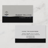 弁護士プロフェッショナルグシンプルレーブラック 名刺 (正面/裏面)