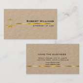 弁護士プロフェッショナルシンプル金ゴールド法 名刺 (正面/裏面)