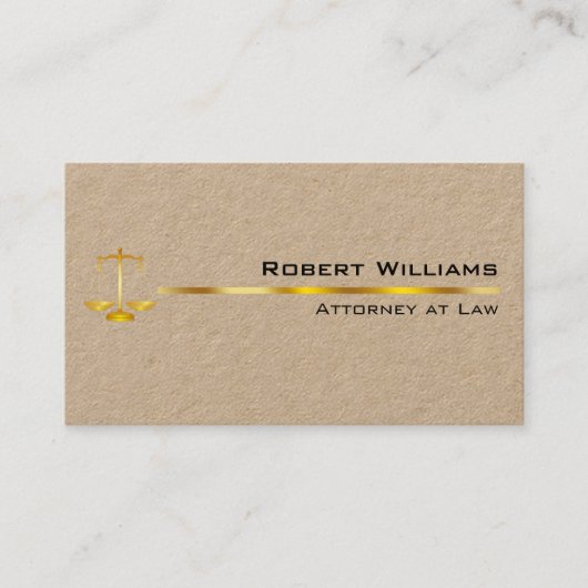 弁護士プロフェッショナルシンプル金ゴールド法 名刺 (正面)