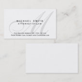 弁護士ホワイトグレーモノグラム名刺 名刺 (正面/裏面)