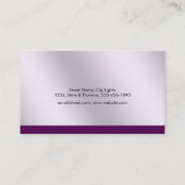 弁護士ホワイトパープル鋼リーガルスケール 名刺 (裏面)