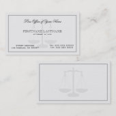 弁護士ホワイトリネンのテクスチャ 名刺 (正面/裏面)