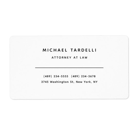 弁護士ミニマルクラシカルプロフェッショナル ラベル (正面)