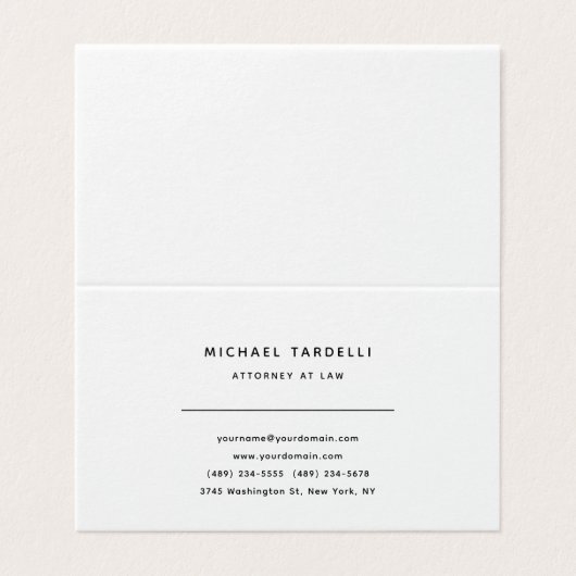 弁護士ミニマルクラシカルプロフェッショナル 名刺 (外部フラット)