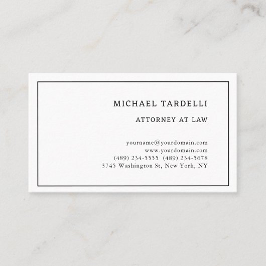 弁護士ミニマルクラシカルプロフェッショナル 名刺 (正面)