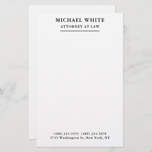 弁護士ミニマルプロフェッショナル 便箋 (正面/裏面)