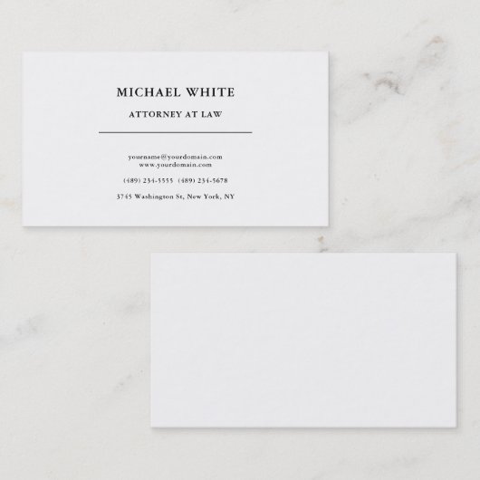 弁護士ミニマルプロフェッショナル 名刺 (正面/裏面)