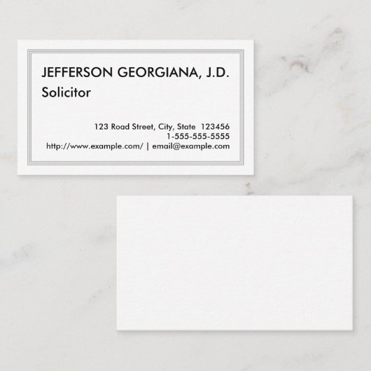 弁護士ミニマル名刺 名刺 (正面/裏面)