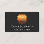弁護士ミニマル金ゴールドスケールシエレガントック 名刺 (正面)