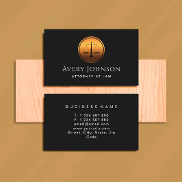 弁護士ミニマル金ゴールドスケールシエレガントック 名刺