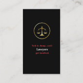 弁護士メンズスーツ赤いネクタイ名刺 名刺 (裏面)