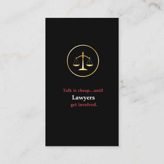 弁護士メンズスーツ赤いネクタイ名刺 名刺 (裏面)