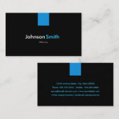 弁護士モダンアクアブルー 名刺 (正面/裏面)