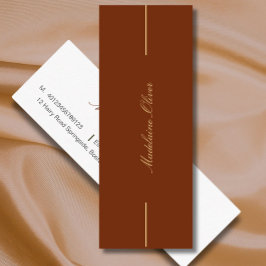 弁護士モダンエレガントプロフェッショナルブラウン スキニー名刺