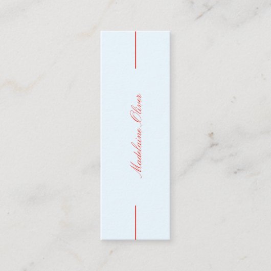 弁護士モダンエレガントプロフェッショナルブルー スキニー名刺 (正面)