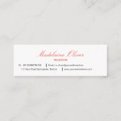 弁護士モダンエレガントプロフェッショナルレッド スキニー名刺 (裏面)