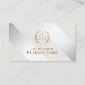 弁護士モダンシルバー&金ゴールド弁護士 名刺 (正面)