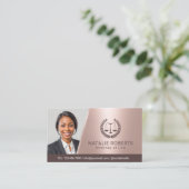 弁護士モダンバラ金ゴールド弁護士写真 名刺 (スタンド正面)