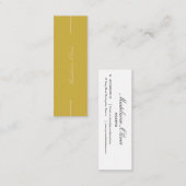 弁護士モダンプロフェッショナルエレガントマスタード スキニー名刺 (正面/裏面)