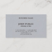 弁護士モダンプロフェッショナルグエレガントレーテンプレート 名刺 (裏面)