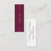 弁護士モダンプロフェッショナルブルゴーニュ スキニー名刺 (正面/裏面)