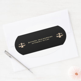 弁護士モダンプロフェッショナル 楕円形シール