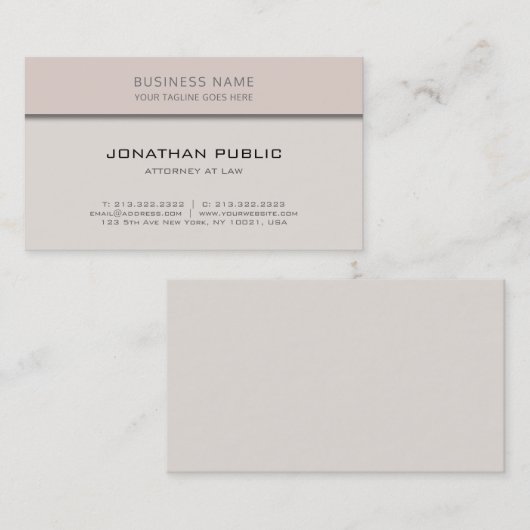 弁護士モダン事務弁護エレガント士 名刺 (正面/裏面)