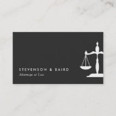 弁護士モダン司法はかりで測白黒 名刺 (正面)