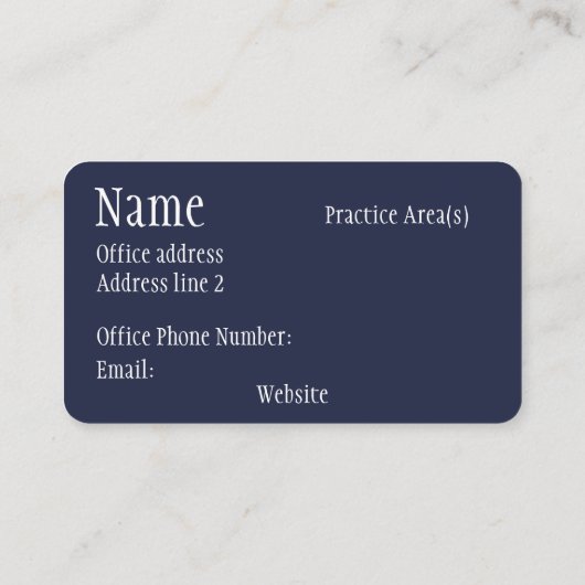 弁護士モダン名刺 名刺 (裏面)