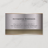 弁護士モダン弁護士金ゴールドとシルバーコートハウス 名刺 (裏面)