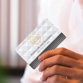 弁護士モダン弁護士金ゴールドとシルバーコートハウス 名刺