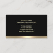 弁護士モダン金ゴールドジャスティススケール弁護士 名刺 (裏面)