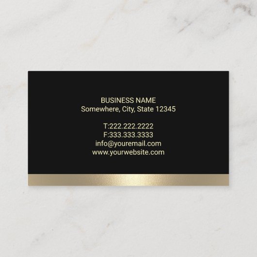 弁護士モダン金ゴールドジャスティススケール弁護士 名刺 (裏面)