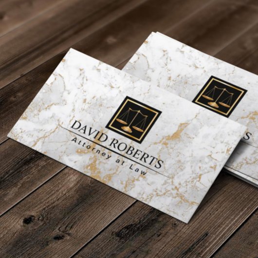 弁護士モダン金ゴールドマーブルストーン弁護士 名刺
