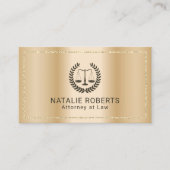 弁護士モダン金ゴールド枠法律事務所 名刺 (正面)