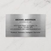 弁護士モダン金ゴールド&シルバー 名刺 (裏面)