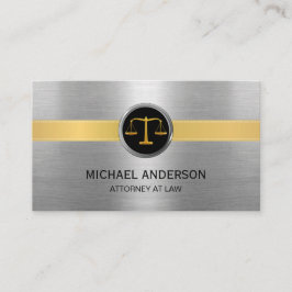 弁護士モダン金ゴールド&シルバー 名刺
