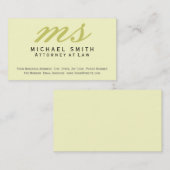 弁護士モノグラムイエロー名刺 名刺 (正面/裏面)