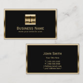 弁護士モノグラム金ゴールドフレーム弁護士 名刺 (正面/裏面)