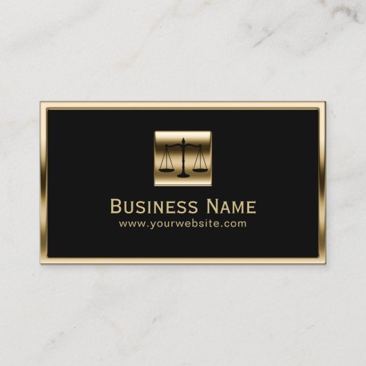 弁護士モノグラム金ゴールドフレーム弁護士 名刺 (正面)