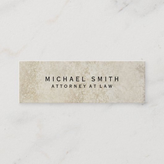 弁護士ユニークウォールストーンデザイン スキニー名刺 (正面)
