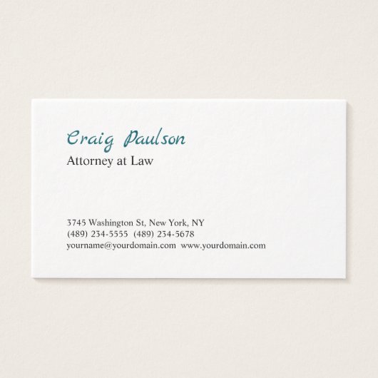 弁護士ユニーク特殊な厚さプロファイルカード (正面)