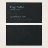 弁護士ユニーク特殊ブラックプロファイルカード (正面&裏面)