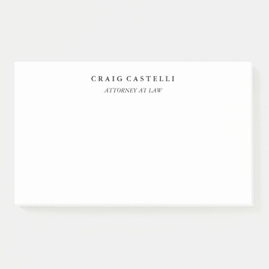 弁護士ユニーク白黒名刺 ポストイット (正面)