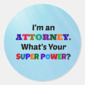 弁護士ユーモア ラウンドシール (正面)