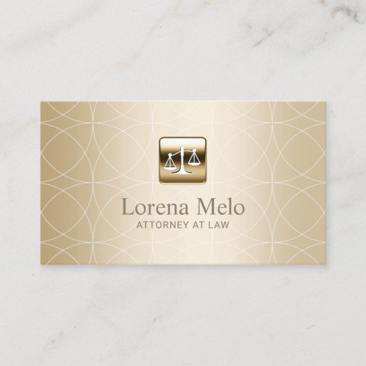 弁護士ラグジュアリー金ゴールド幾何学弁護士 名刺 (正面)